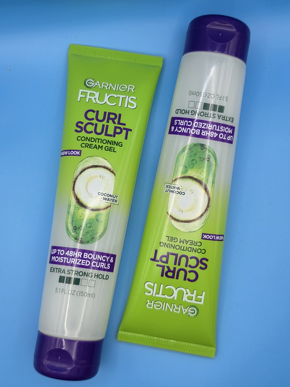 Garnier Fructis Curl Sculpt Conditioning Cream Gel - Green & Purple